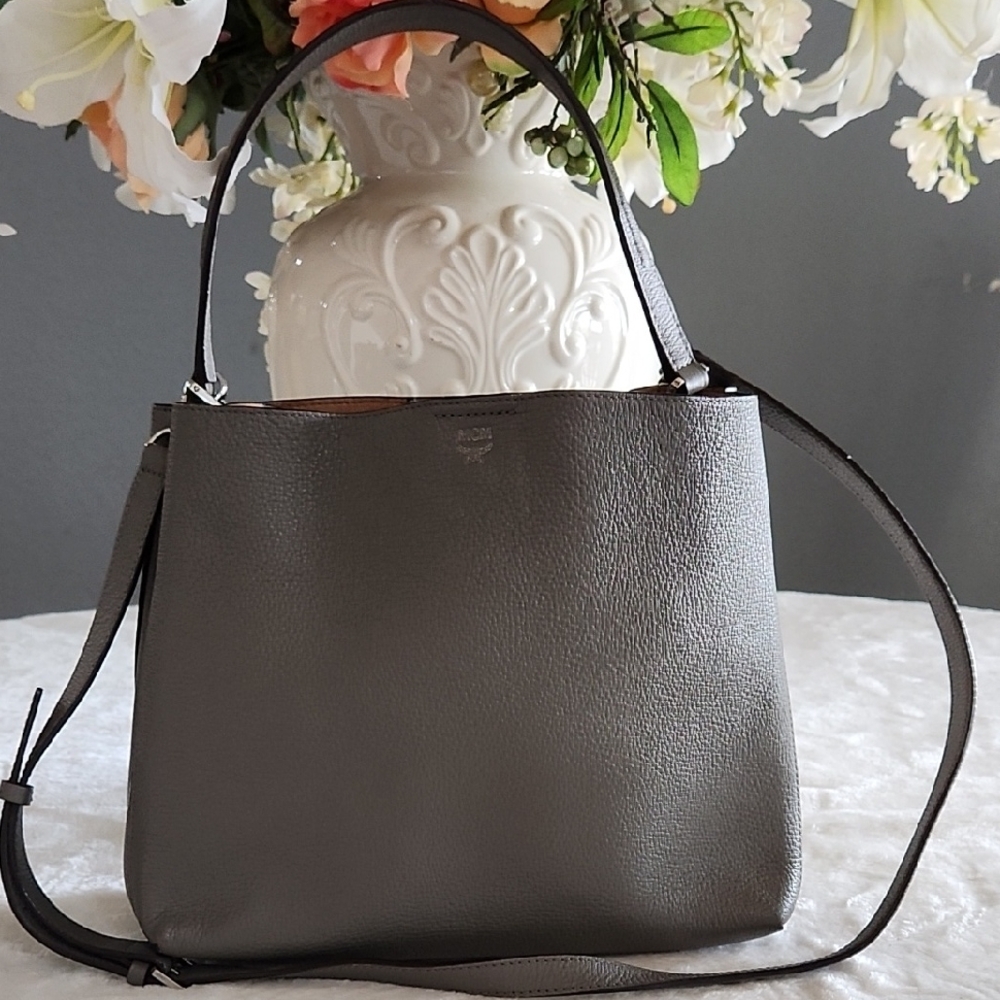 MCM Gray Leather Women's  Tote